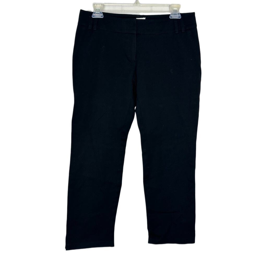 Vintage Cache Black Solid Capri Preppy Office Pants Size 6 Made In USA